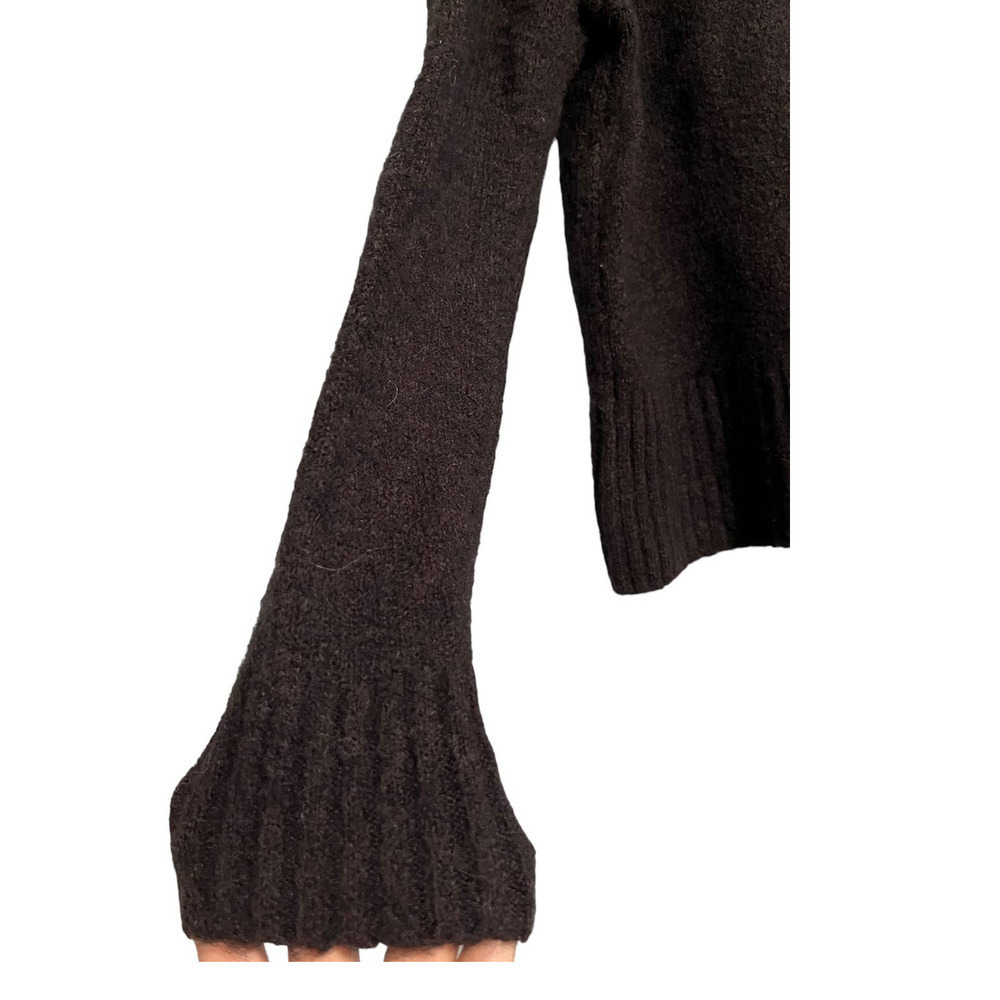 Madewell Dark Brown Funnel Neck Cozy Sweater - Picture 5 of 8